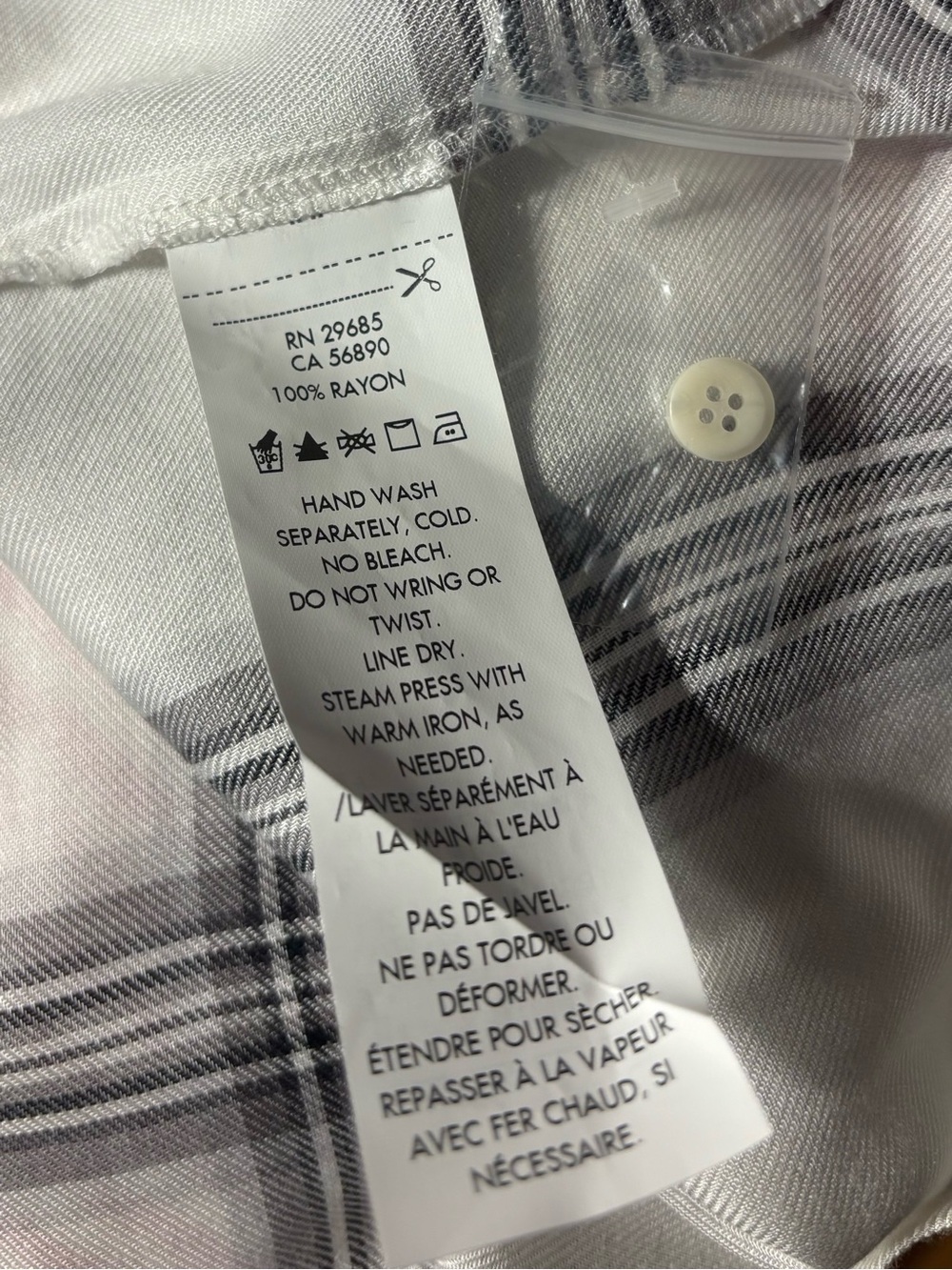 Pendleton Cream and Gray Plaid Button-Up Shirt - Picture 5 of 8